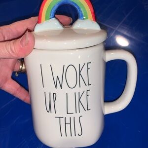 Rae Dunn I WOKE UP LIKE THIS mug & top